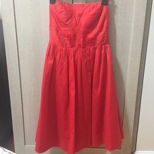 Anthro // Moulinette Soeurs // Red Strapless Dress